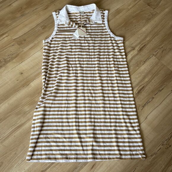 NEW KULE polo dress in white/beige - Picture 2 of 5